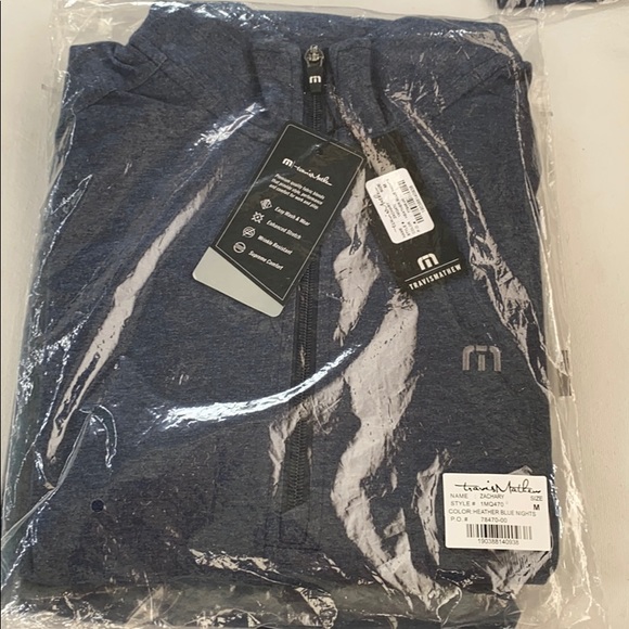 NEW Travis Mathew ZACHARY 1/2 Zip Jacket M Blue - Picture 5 of 7